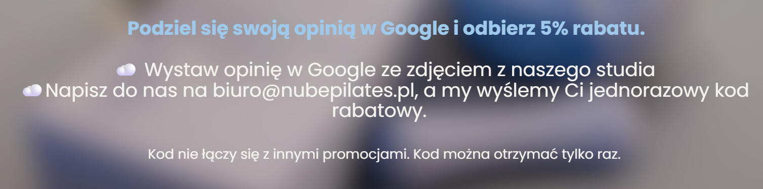 Baner rabatu za opinię